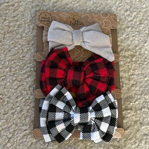 Baby heads bows 0-24 months (set of 3)